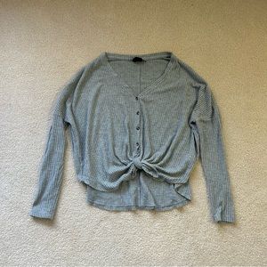 Urban Outfitters Out From Under Gray Jojo Button-Front Thermal